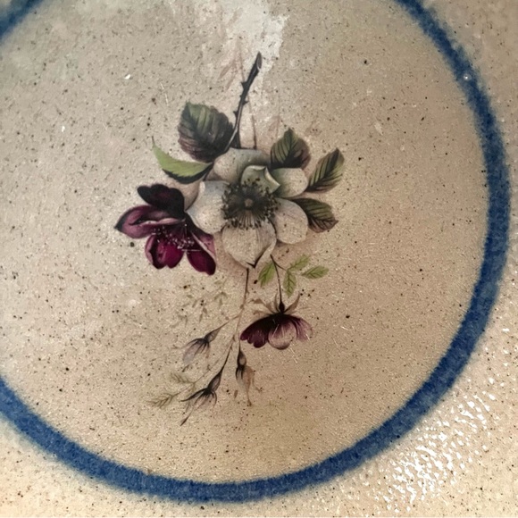 Vintage Monroe Salt Works Floral Blossom Print Pasta Plate - Picture 5 of 11